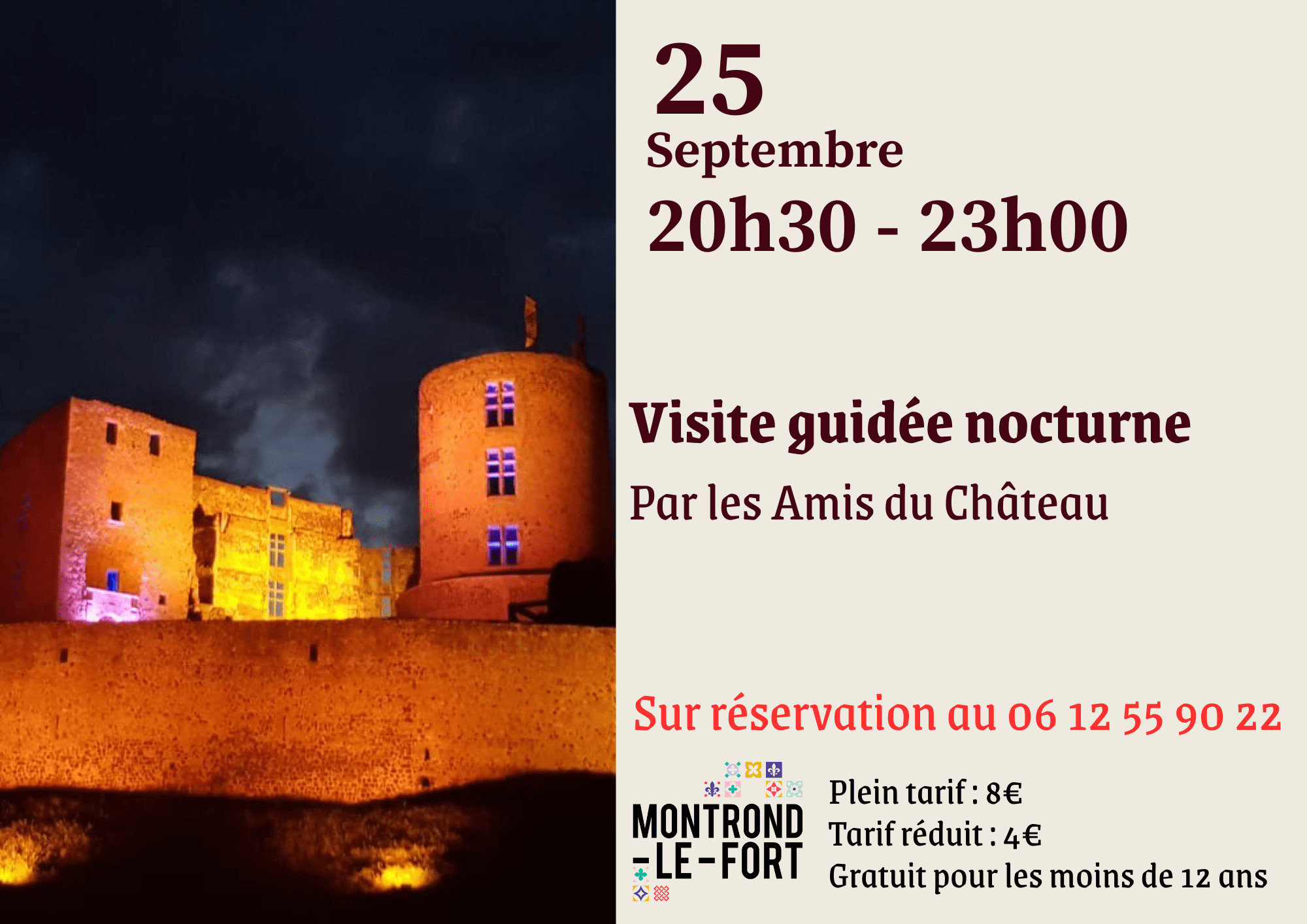 visite guidée nocture 25 sept chateau